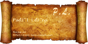 Paál Léna névjegykártya